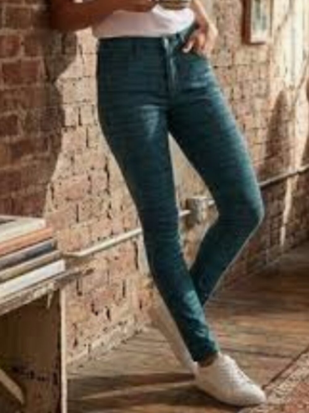 Rag & Bone Jean Legging Jeans in a blue and black tweed print